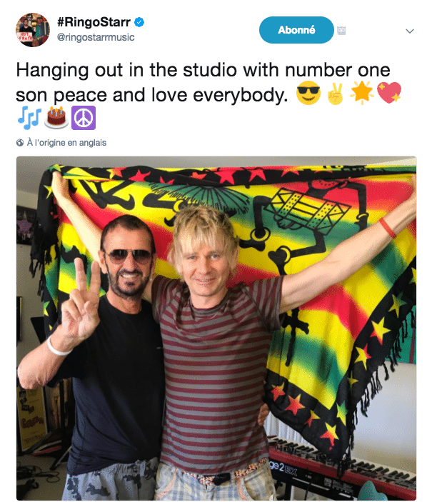 Ringo Starr : encore un invité de choix #ringostarr #zakstarkey #ringo2017