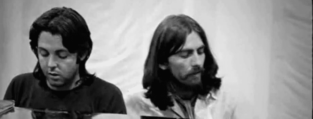 Les beatles enregistrant Abbey Road en 1969