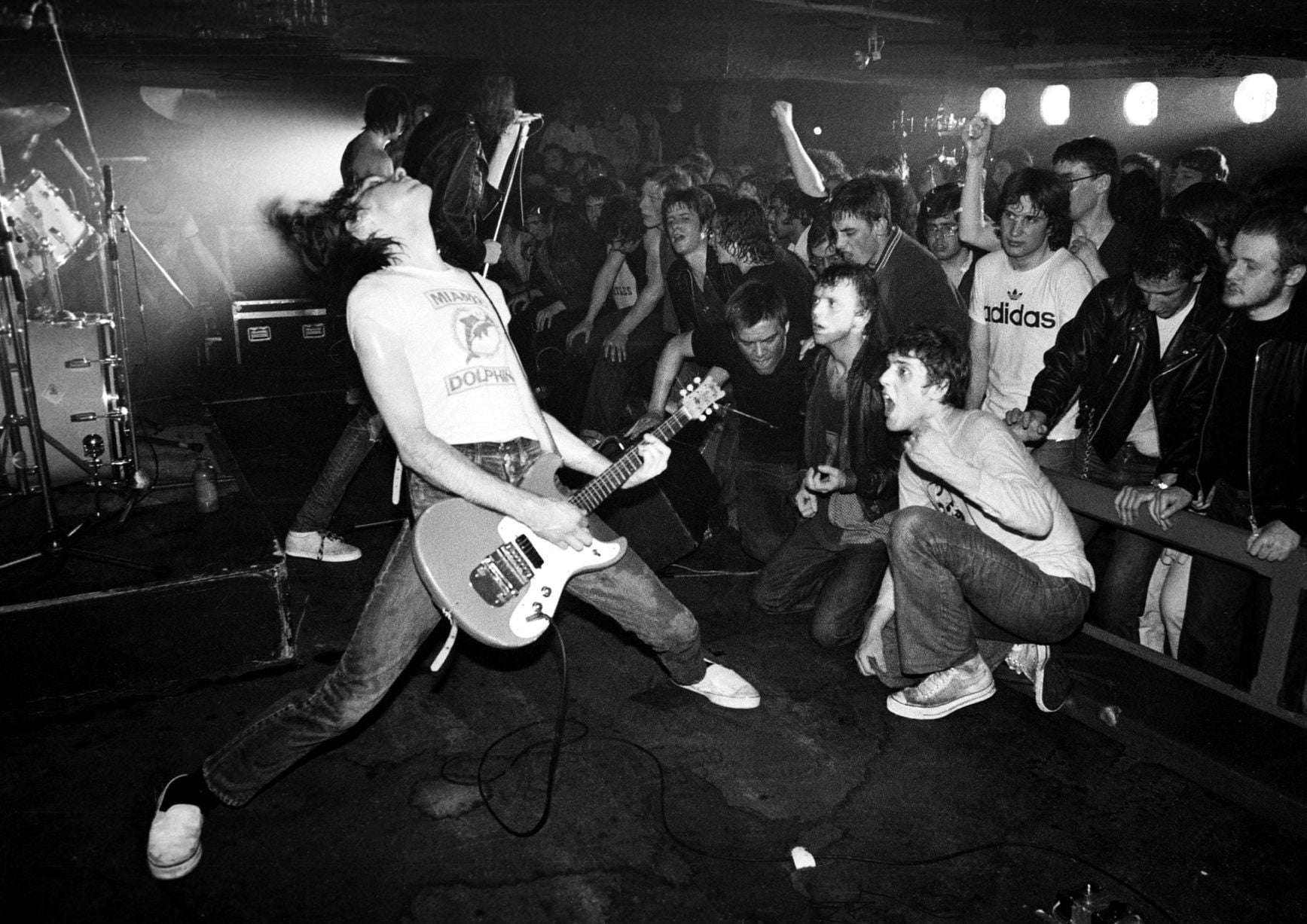 Concert des Ramones au club punk Eric's au Revolution Club sur Matthew Street à Liverpool, 1977