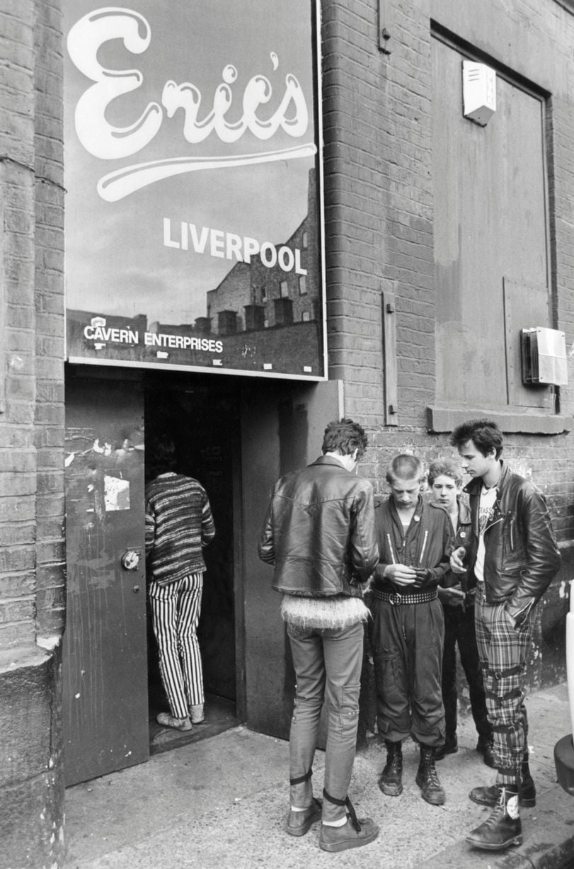 Devant le club d'Eric sur Mathew Street en 1979.