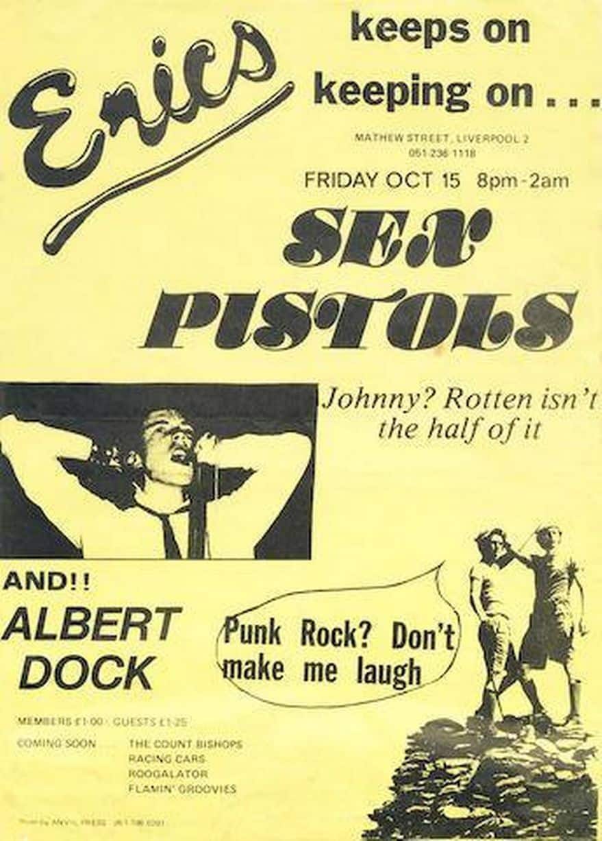 Flyer pour le concert des Sex Pistols au Eric's.