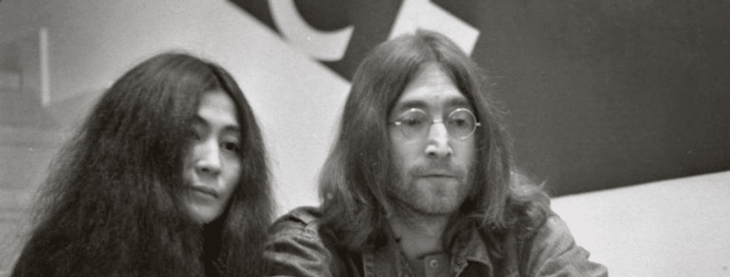 John Lennon et sa femme Yoko Ono en 1969