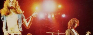 Le groupe Led Zeppelin sur scène
