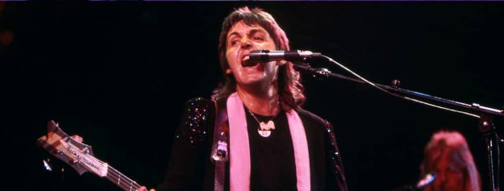 Paul McCartney en concert avec les Wings