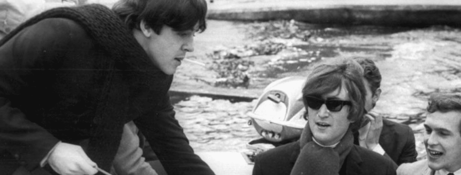 Les Beatles photographiés lors de leur séjour dans la cachette des Beatles à St Fillans Perthshire par Robert Whitaker, 20 octobre 1964. Les Beatles y séjournaient lors de leur tournée écossaise.