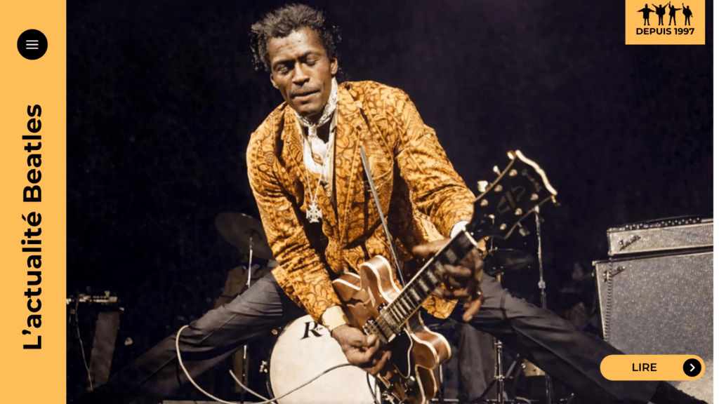Chuck Berry et les Beatles : comment ses riffs ont forgé Hambourg, le Cavern et les reprises (Roll Over Beethoven). De Come Together au procès You Can’t Catch Me jusqu’à l’album Rock ’n’ Roll, tout s’emboîte. À lire.