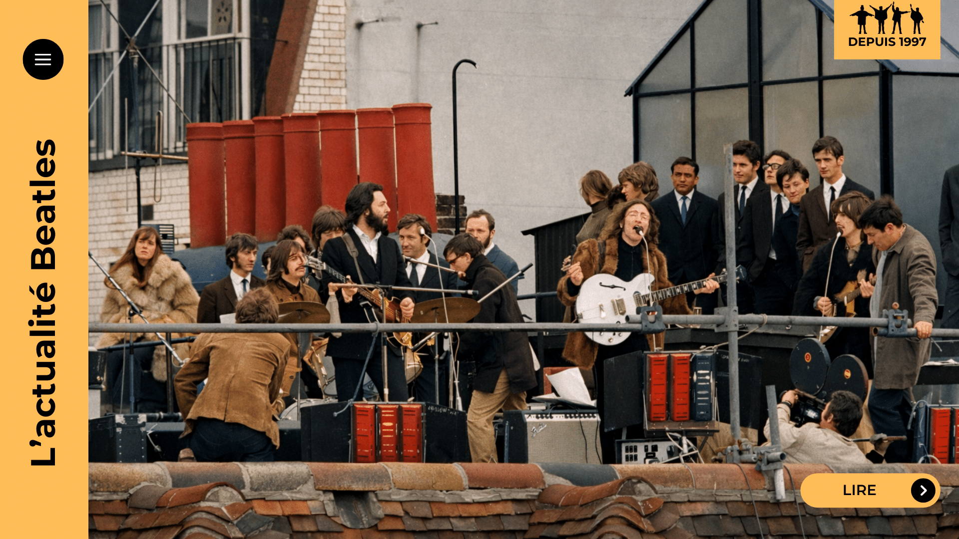 Concert sur le toit des Beatles : il a failli se jouer en Libye, à Sabratha. Pourquoi le plan a capoté, ce que Harrison a refusé, et comment Savile Row (avec Billy Preston et la police) est devenu la fin parfaite. À lire.