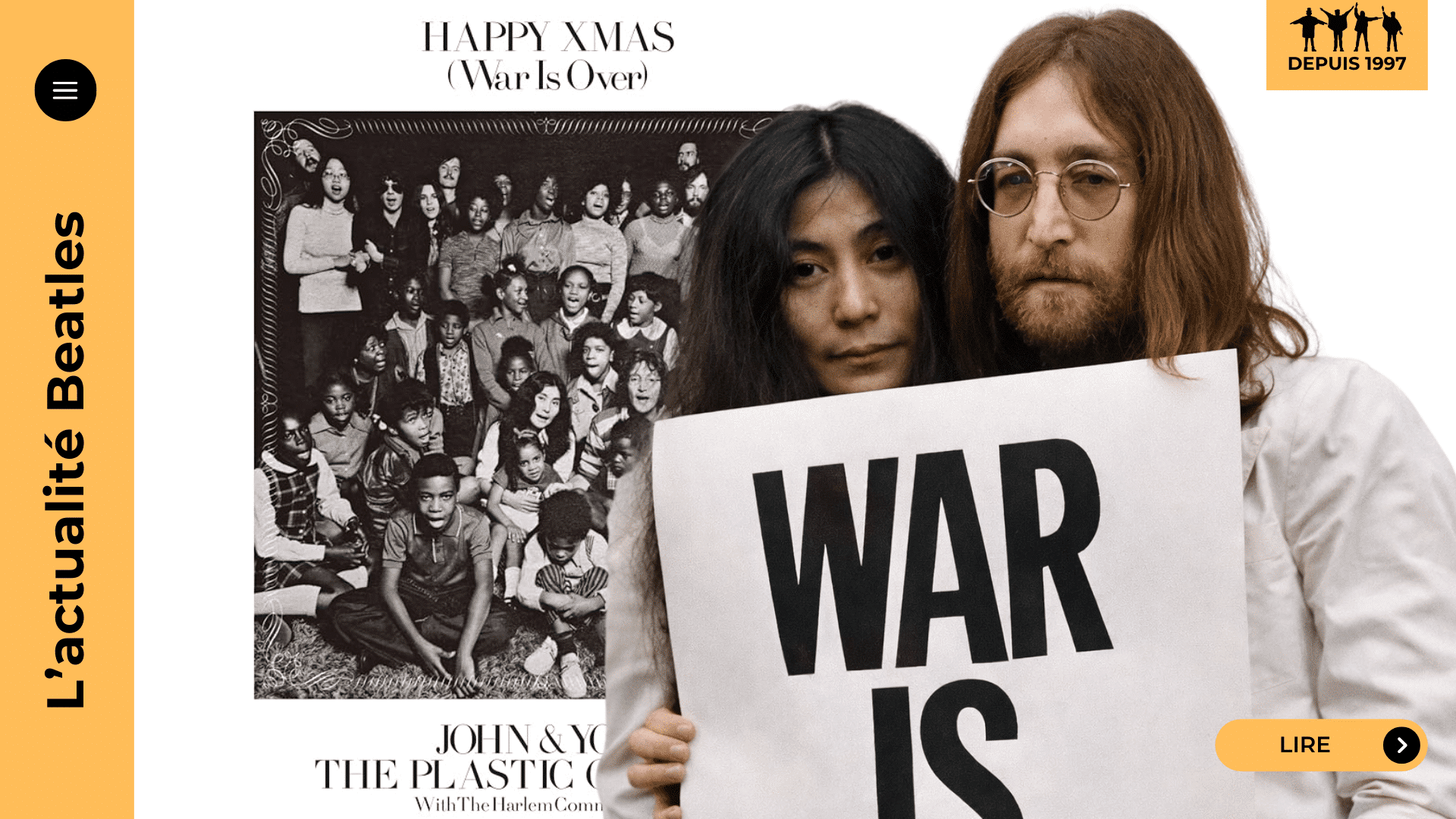 Happy Xmas (War Is Over) : en 1971 John Lennon comprend qu’un message passe mieux avec du « miel » pop. Affiches War Is Over!, production de Phil Spector, chœur d’enfants : comment une chanson de Noël devient une arme douce et durable.