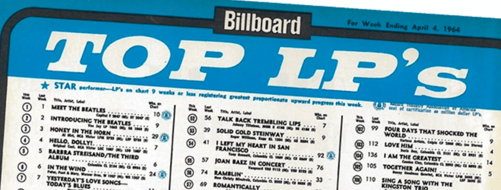 Le premier album des Beatles à entrer à la première place du classement Billboard 200
