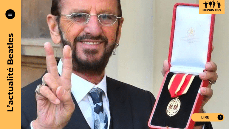 Ringo Starr chevalier : retour sur son anoblissement en 2018, l’ombre de “Elizabeth Reigns” (2003) et le paradoxe du rock au palais. De Sir Paul (1997) à Sir Ringo, récit d’une récupération… délicieusement britannique.
