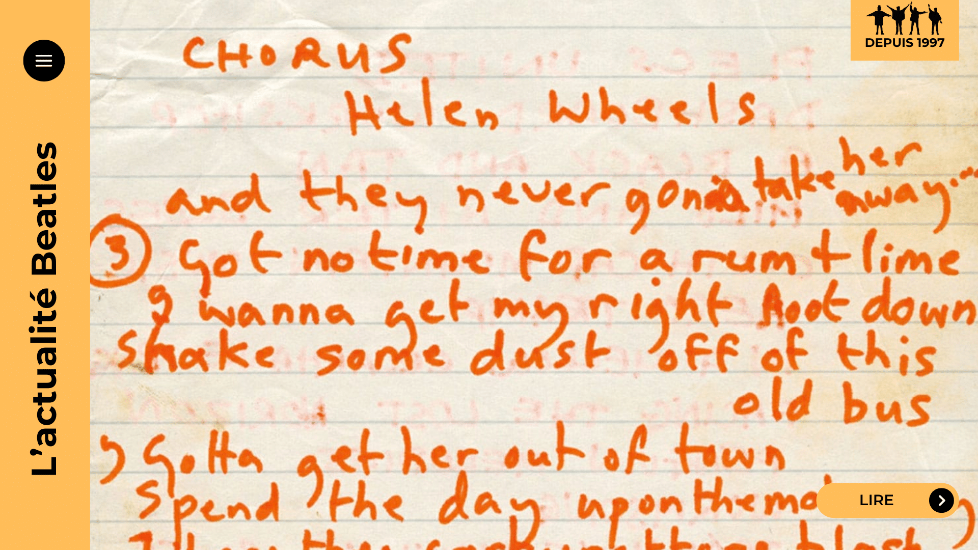 Helen Wheels, hymne d’asphalte de Paul McCartney & Wings : Land Rover, M6, Écosse et étrange destin sur Band on the Run (US vs UK). Contexte 1973, clip Michael Lindsay-Hogg, classements et héritage. Lisez l’histoire et remettez le moteur en marche.