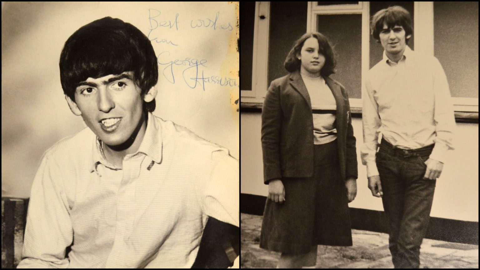 Des photographies dédicacées de George Harrison ont été vendues aux enchères pour 6 100 £.