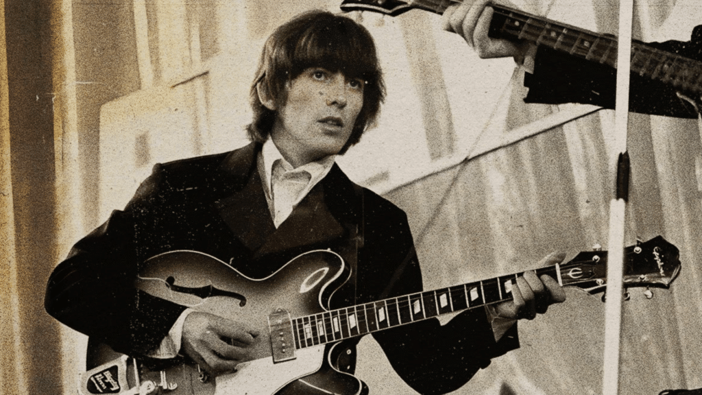 George Harrison jouant la démo acoustique de "Love You To"