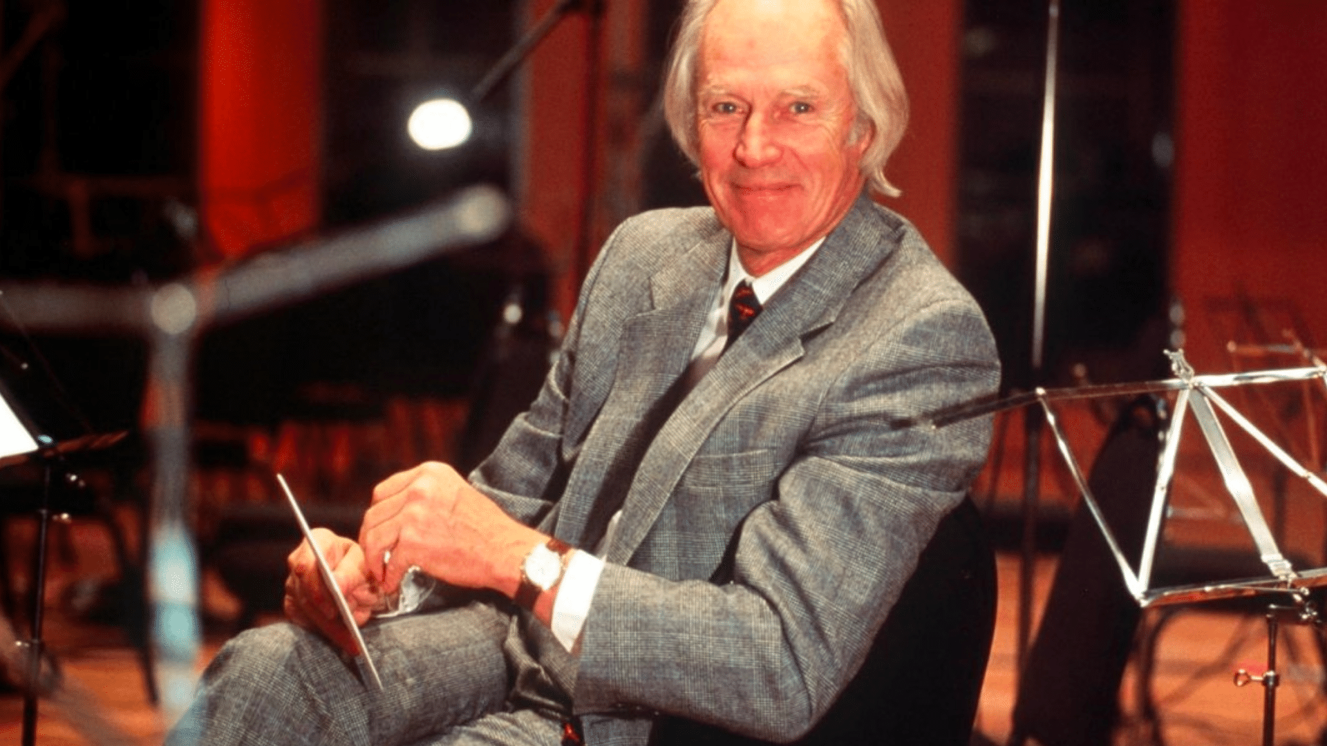 John Lennon et George Martin travaillant sur "In My Life"