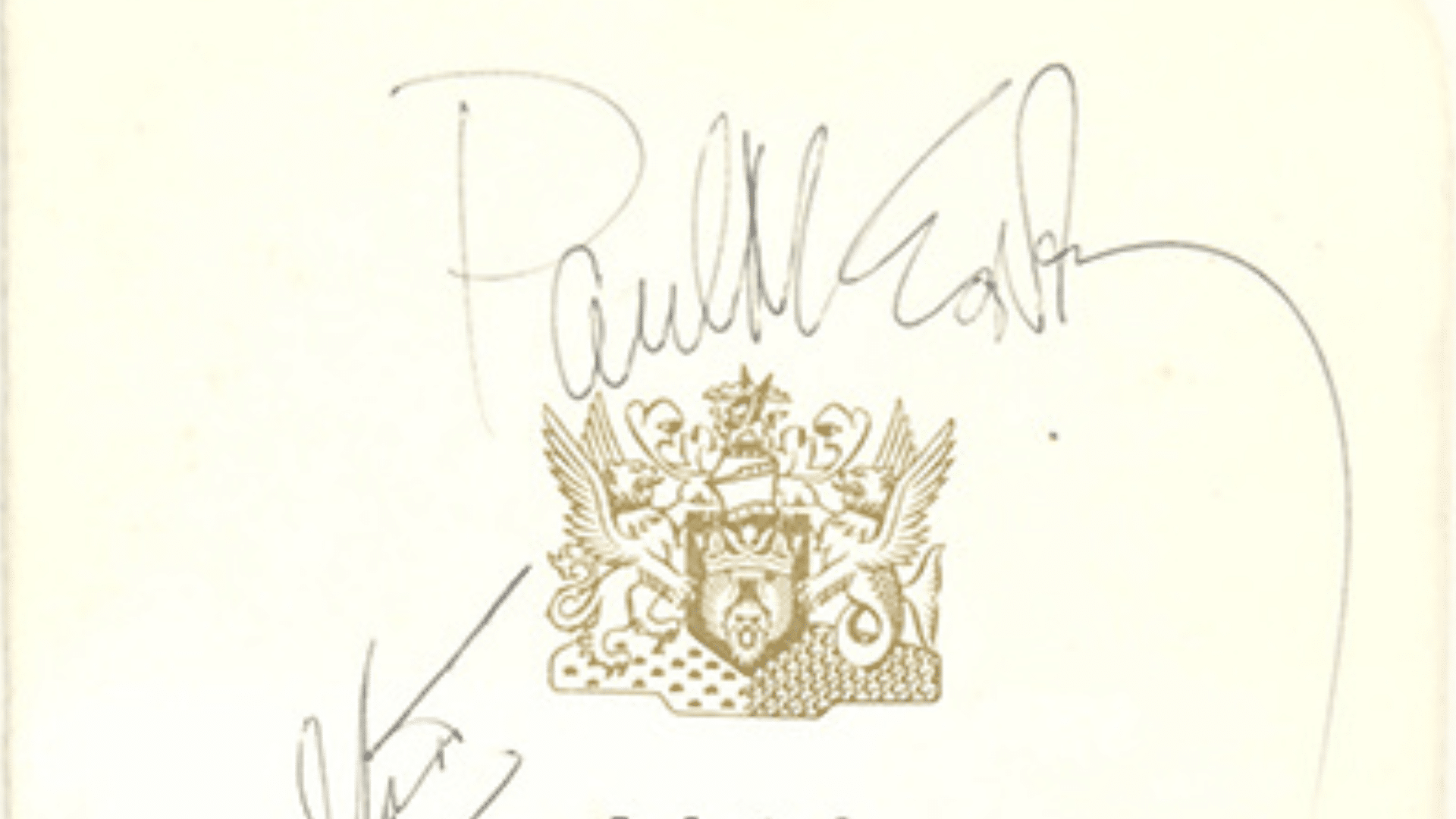 es signatures étaient inscrites sur un menu d'un vol de la B.O.A.C. (British Overseas Airways Corporation) de mars 1965. Le menu avait été spécialement conçu pour le "Beatles Bahamas Special"