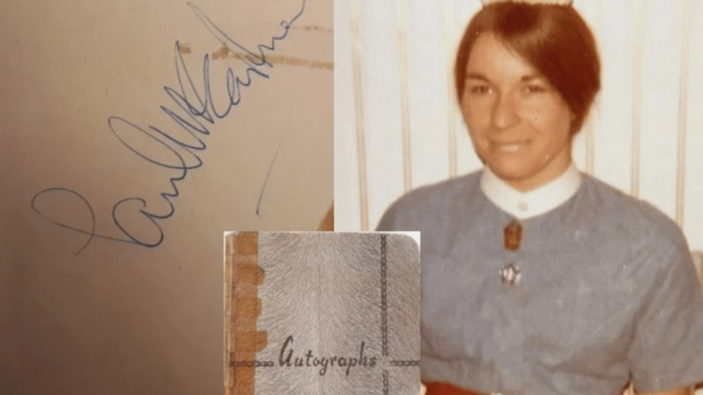 LES AUTOGRAPHE DES BEATLES ET LE PLECTRUM DE PAUL McCARTNEY PASSENT SOUS LE MARTEAU
