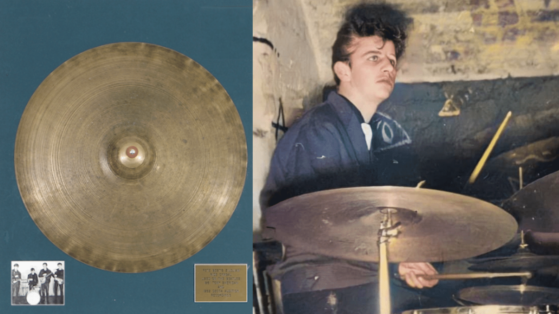 Une pièce historique des Beatles : La cymbale Ride de Pete Best utilisée par McCartney et Starr mise aux enchères