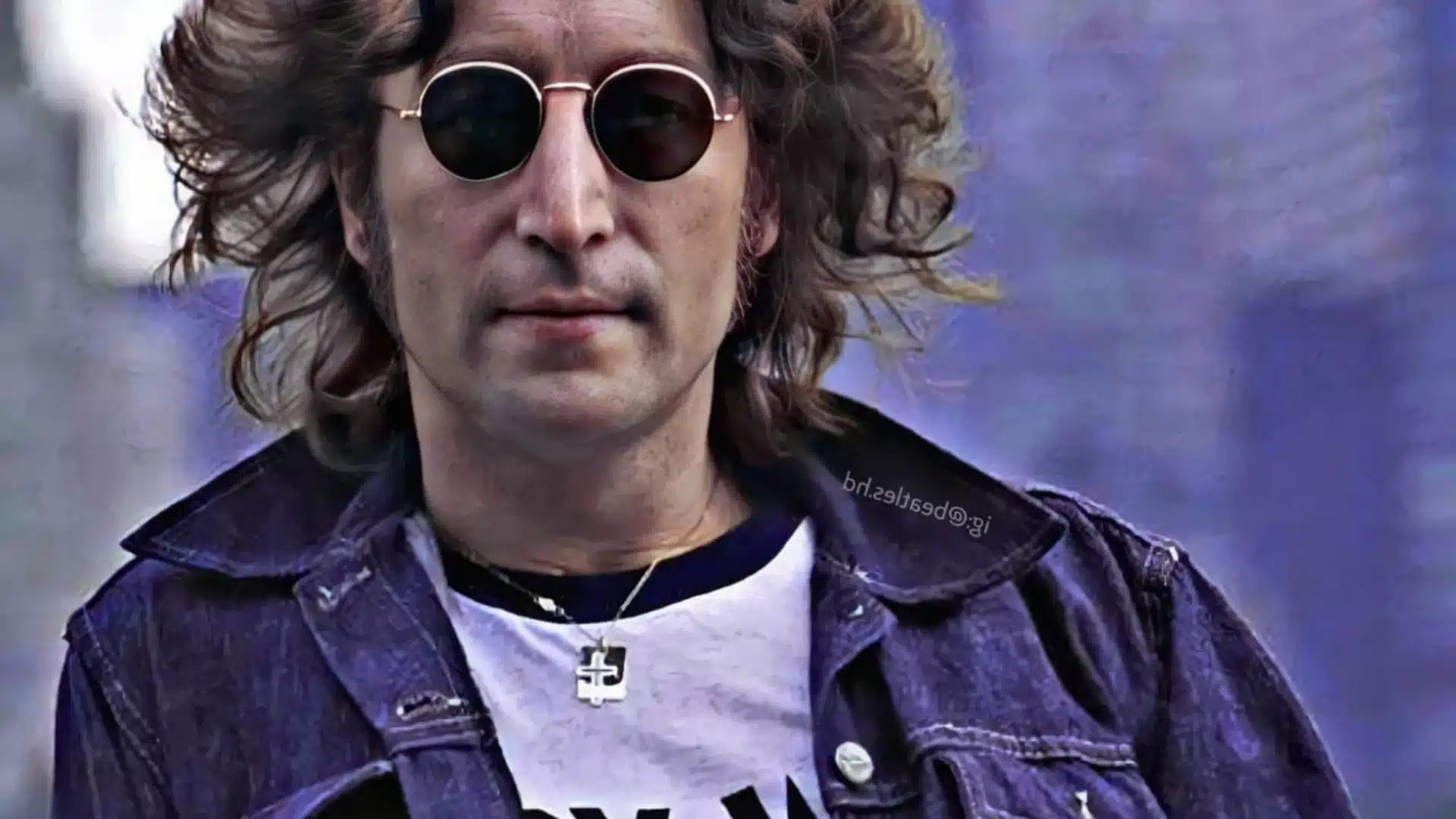 Performance live de John Lennon avec sa guitare acoustique Gibson