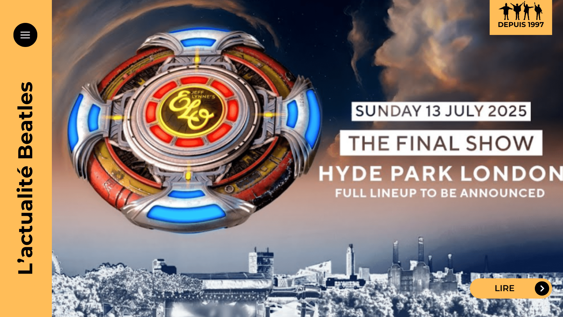 Jeff Lynne dira adieu à la scène à Hyde Park avec ELO. Beatles, Wilburys, invités surprises : un concert unique aux allures d’hommage historique à ne pas manquer.