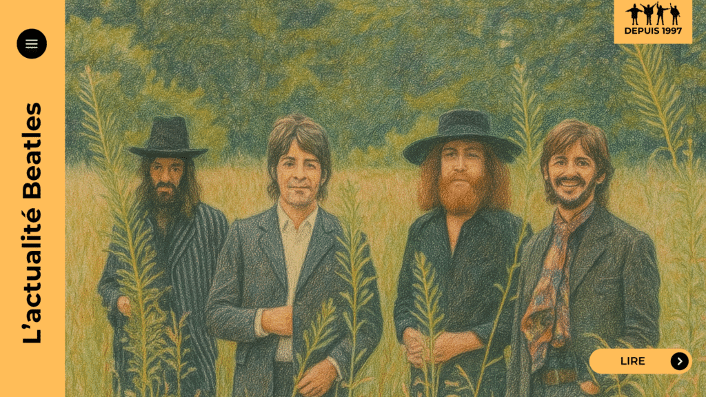 « The End », ultime morceau collectif des Beatles sur Abbey Road, condense en moins de 2 minutes 30 un adieu musical symbolique. Ringo y livre son unique solo de batterie, suivi d’un échange de solos de guitare entre McCartney, Harrison et Lennon, incarnant leurs personnalités respectives. La célèbre phrase finale, « And in the end, the love you take is equal to the love you make », résonne comme un testament artistique et humain, concluant l’œuvre du groupe avec élégance et émotion.