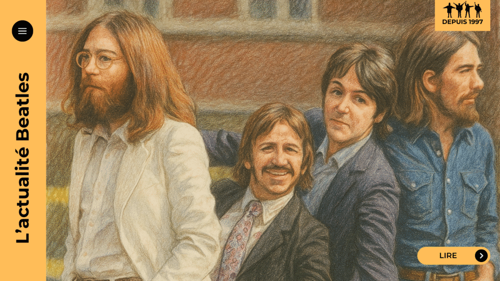 Lors de l’enregistrement de The End, Lennon demande à Yoko Ono de quitter brièvement le studio. Ce moment unique marque l’ultime élan collectif des Beatles, dans une dernière jam session fraternelle, touchante et prémonitoire.