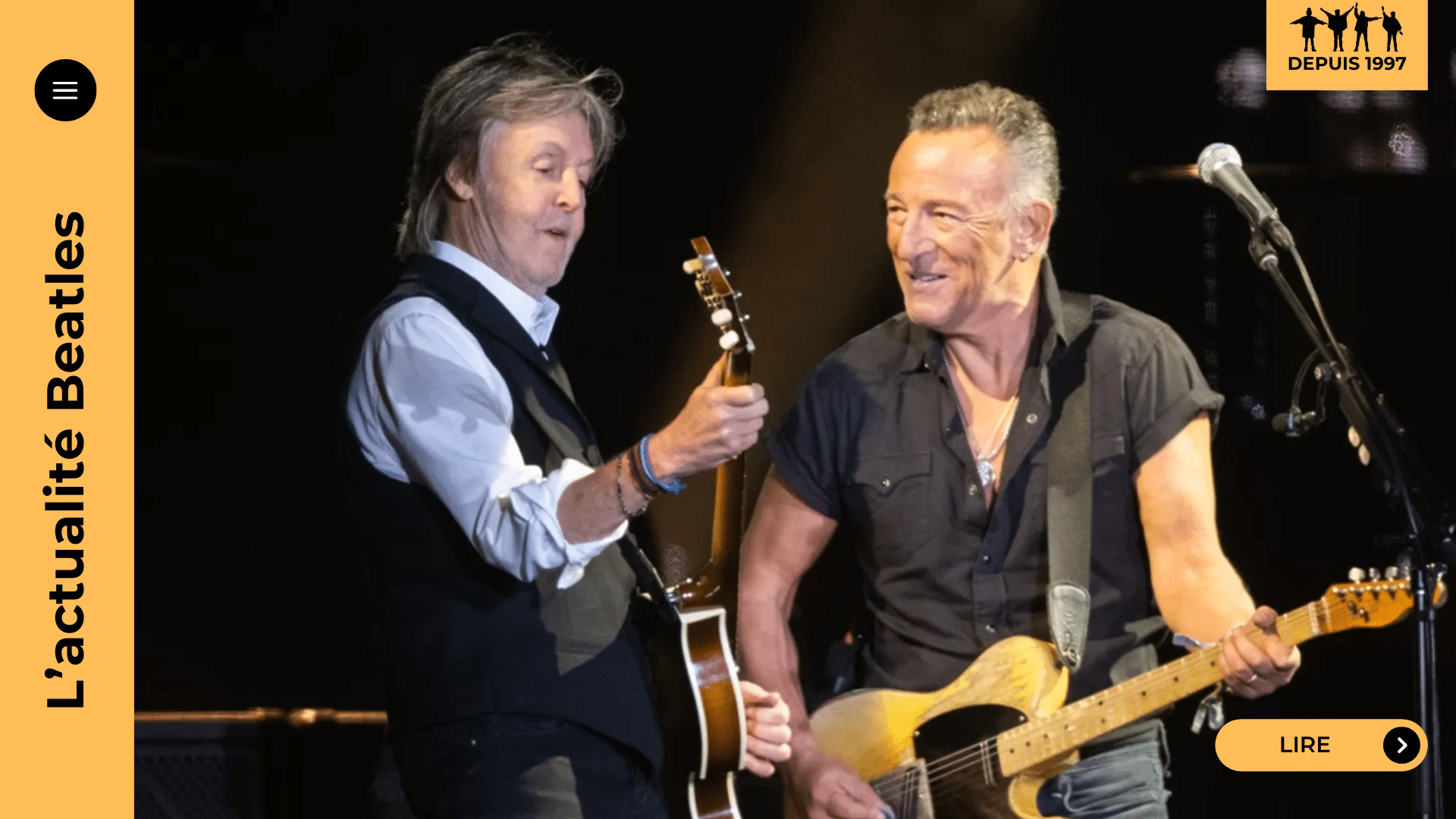 Le 7 juin 2025, McCartney et Springsteen ont électrisé Liverpool lors d’un concert exceptionnel à Anfield. Deux icônes du rock pour une nuit magique et inoubliable.