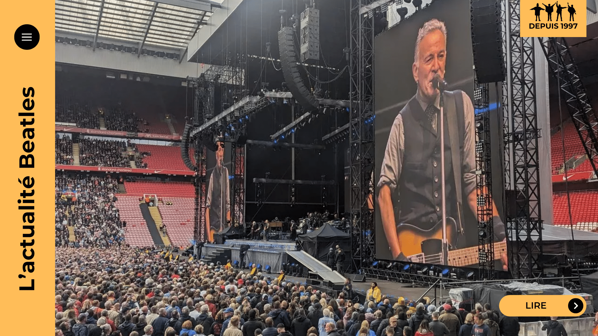 Le 7 juin 2025, Springsteen et McCartney ont fait vibrer Liverpool dans un concert chargé d’émotion, de politique et d’hommages. Une soirée gravée à jamais dans la mémoire rock.
