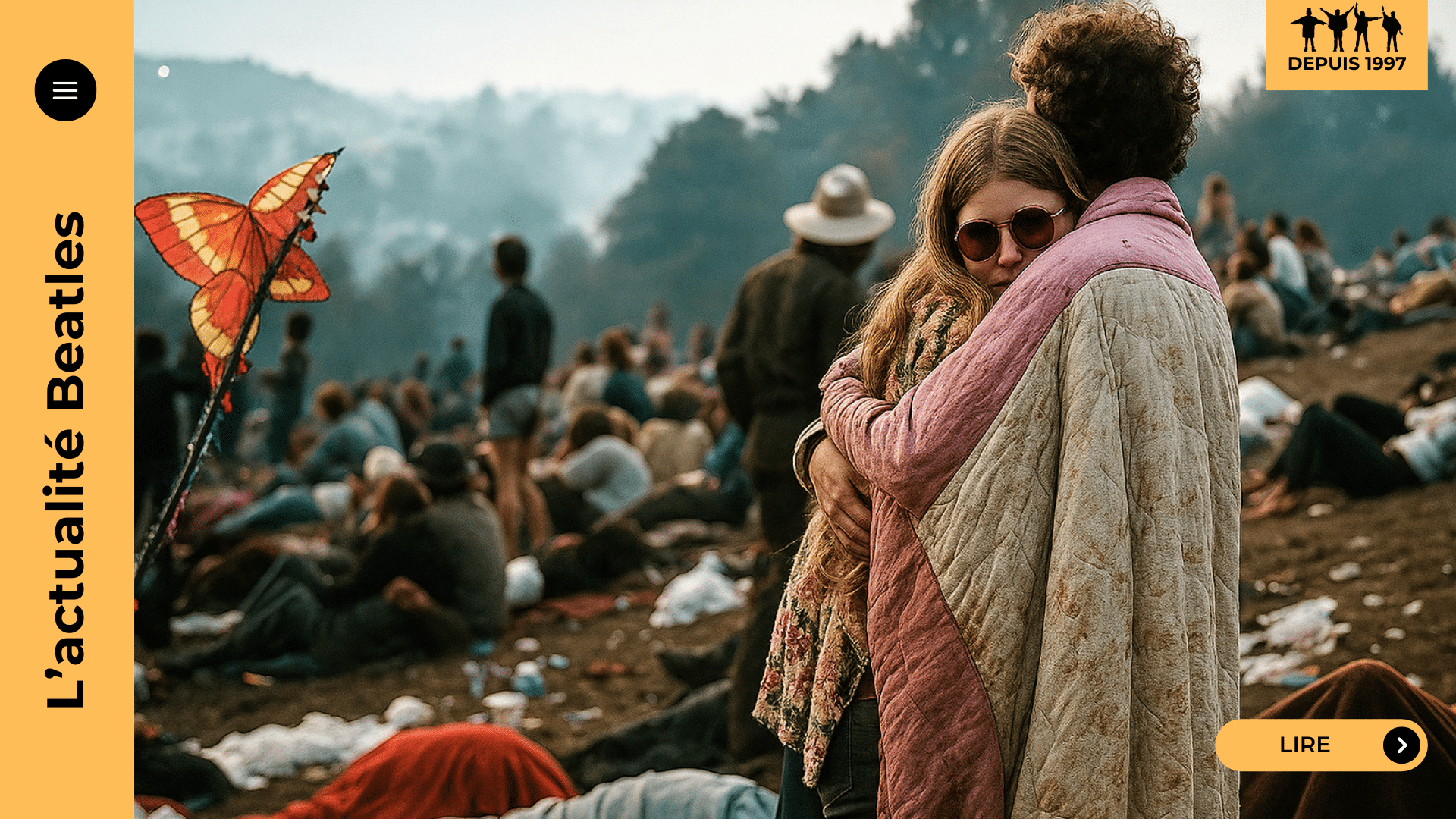 Août 1969 : Woodstock invite les Beatles. Conflits internes, enregistrement d’Abbey Road et pressions de Nixon les poussent à refuser. Plongez dans l’histoire de cet incroyable rendez-vous manqué.