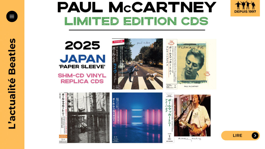 En juin 2025, Paul McCartney célèbre sa discographie post-Wings avec cinq rééditions SHM-CD soignées, entre chefs-d’œuvre introspectifs et live énergiques. Ces objets collectors japonais subliment la richesse sonore et la maturité artistique d’un ex-Beatle toujours créatif.