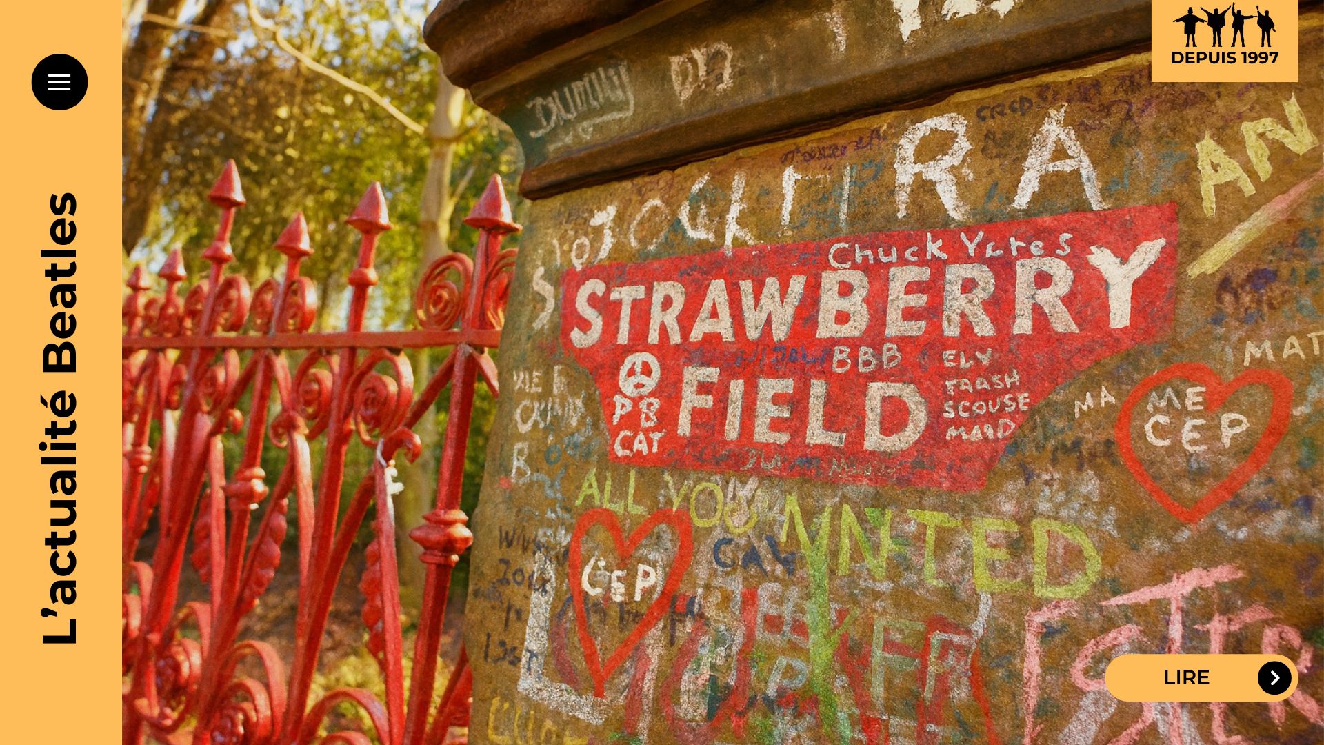 Un jardin dédié à George et Judy Martin ouvrira à Strawberry Field en 2026 : un lieu de mémoire et de transmission au cœur du Liverpool des Beatles.