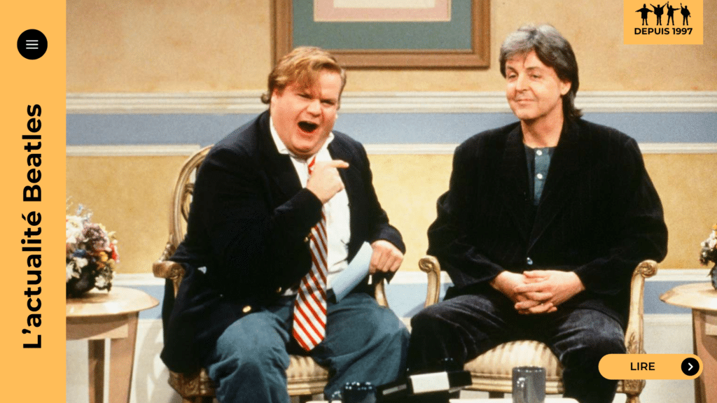 Chris Farley et Paul McCartney à SNL : quand le comique tremble devant son idole. Retour sur le sketch The Chris Farley Show (1993), Off the Ground, les mythes Beatles… et la phrase d’Abbey Road qui bouleverse. À lire !