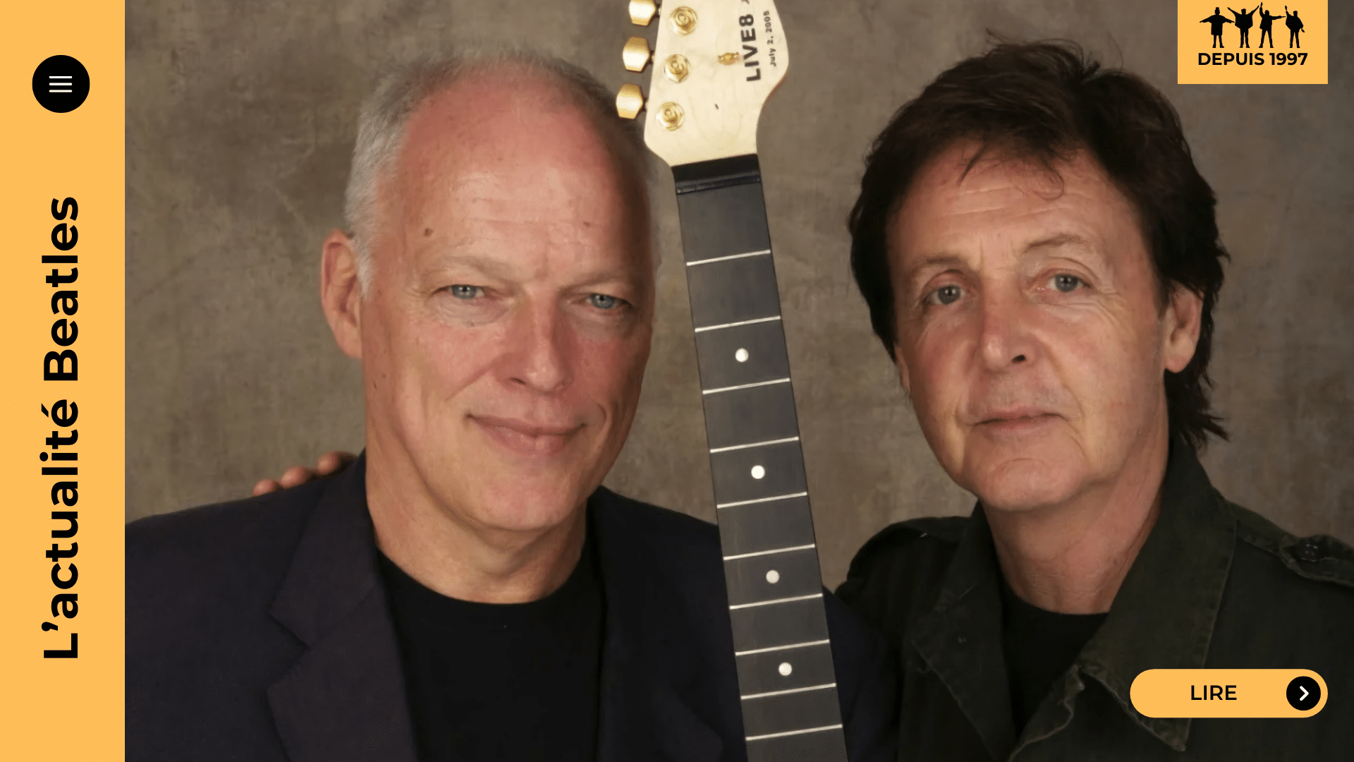 Paul McCartney et David Gilmour : de Rockestra à No More Lonely Nights, comment la guitare de Gilmour devient le contrechamp idéal après les Beatles. Anecdotes, sessions, concerts : découvrez la méthode McCartney et ses alliés.