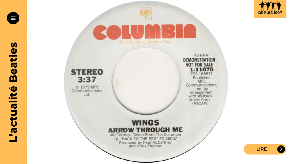 Arrow Through Me : Paul McCartney (Wings) cache une rupture derrière un funk de velours. Contexte de Back to the Egg, arrangement sans basse ni guitare, cuivres nocturnes, secrets de studio et héritage néo-soul. Découvrez pourquoi ce titre est devenu un classique secret.