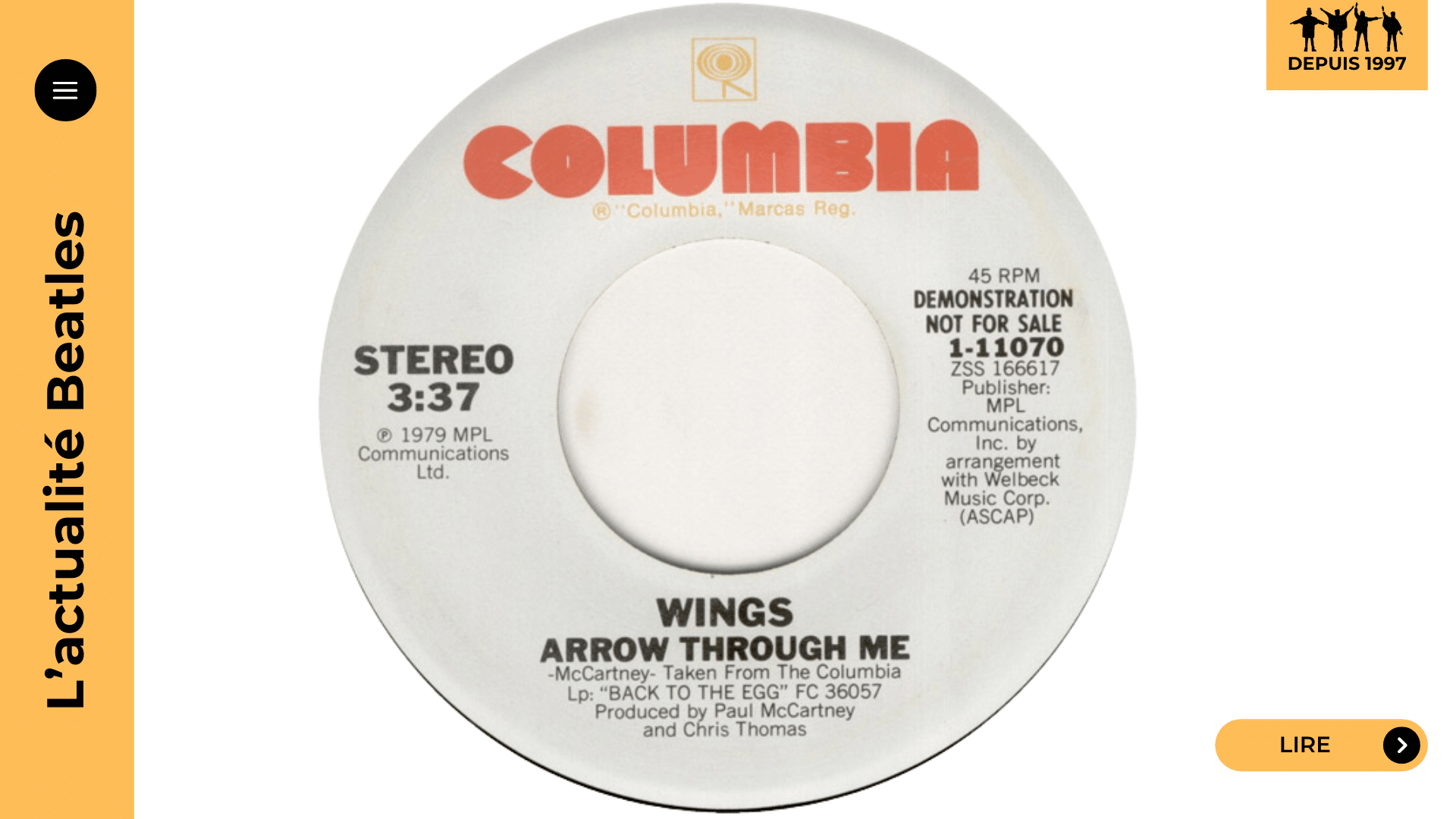 Arrow Through Me : Paul McCartney (Wings) cache une rupture derrière un funk de velours. Contexte de Back to the Egg, arrangement sans basse ni guitare, cuivres nocturnes, secrets de studio et héritage néo-soul. Découvrez pourquoi ce titre est devenu un classique secret.