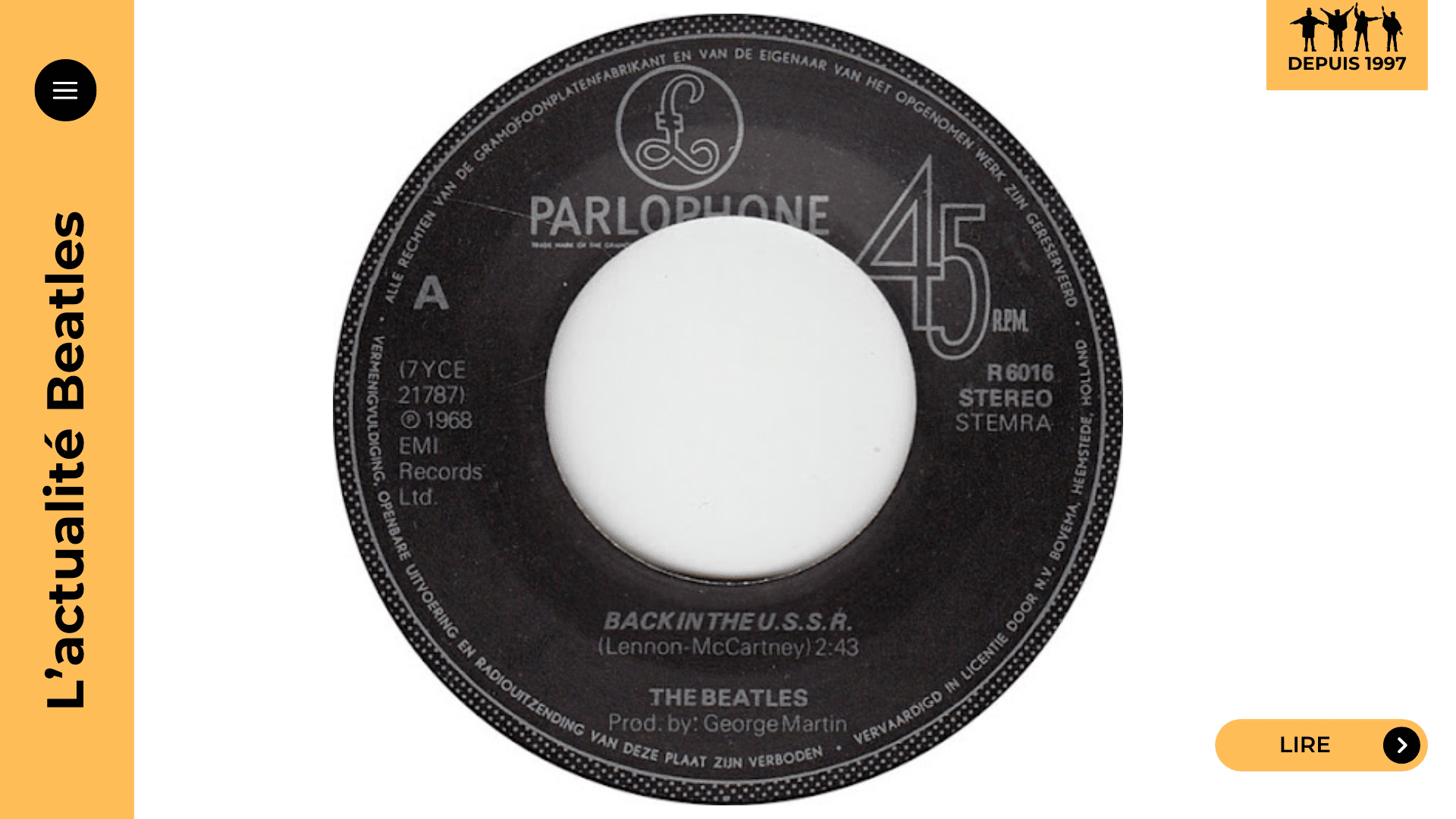 Back in the U.S.S.R. : comment les Beatles mêlent Chuck Berry, harmonies Beach Boys et ironie de guerre froide pour ouvrir le White Album. Références, contexte, et le clin d’œil de Moscou 2003. Lisez l’analyse !