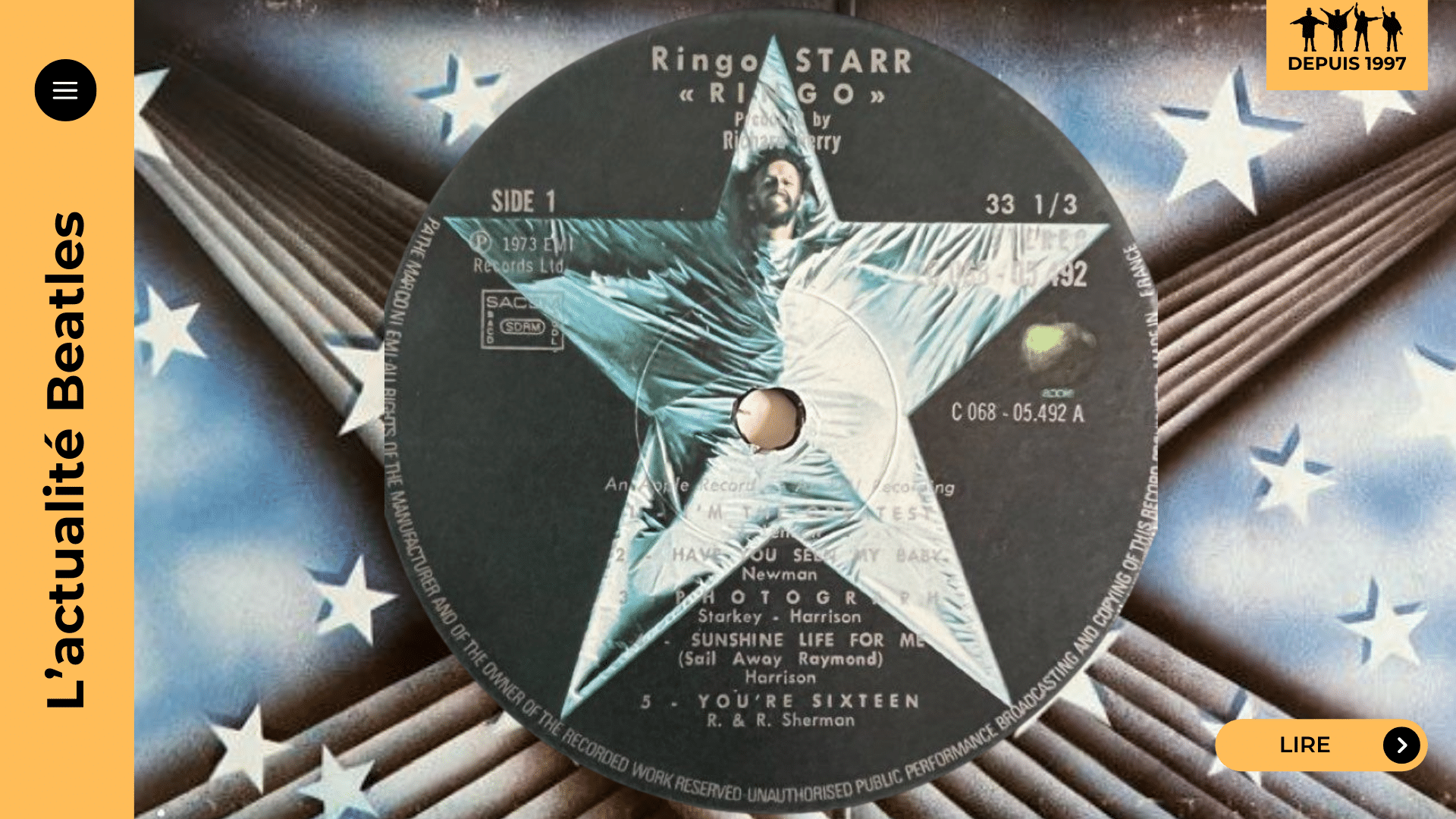 Ringo (1973) : comment Ringo Starr signe un album-pop de survie où Harrison, Lennon et McCartney passent tour à tour en studio. De “Photograph” à “Six O’Clock”, récit d’un disque qui relance le fantasme Beatles. Plongez dedans !