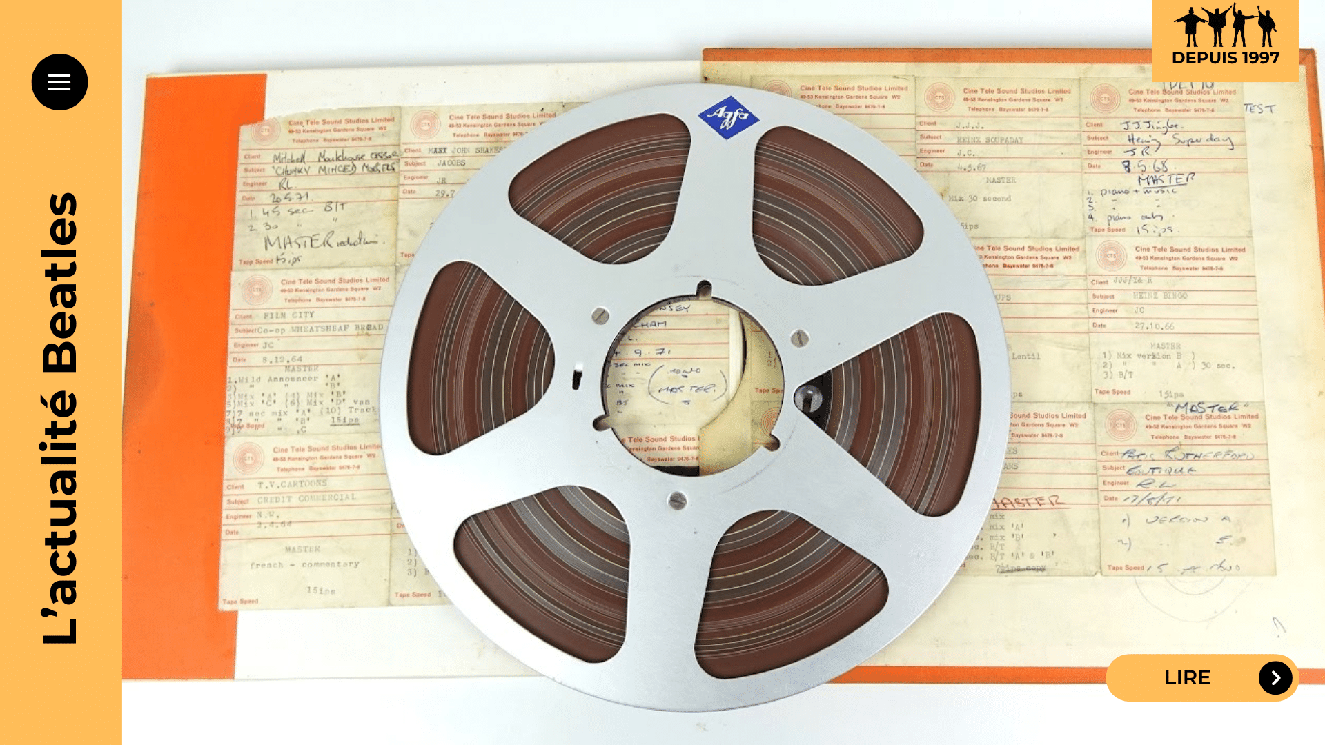 Bandes volées des Beatles : en 2003, une petite annonce à Sydney promet Abbey Road et le White Album sur bobines pour 5 M$. Trésor ou mirage ? Operation Acetone, saisies, zones grises… Plongez dans l’envers des archives Beatles.