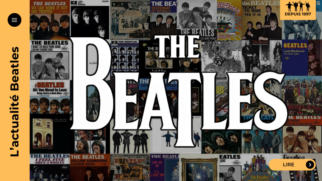 Logo drop-T Beatles : né sur la grosse caisse de Ringo en 1963, il n’a jamais signé les pochettes UK d’origine. Culture du disque, anti-branding, puis retour patrimonial dans les années 80-90 : lisez l’histoire et les vraies raisons.
