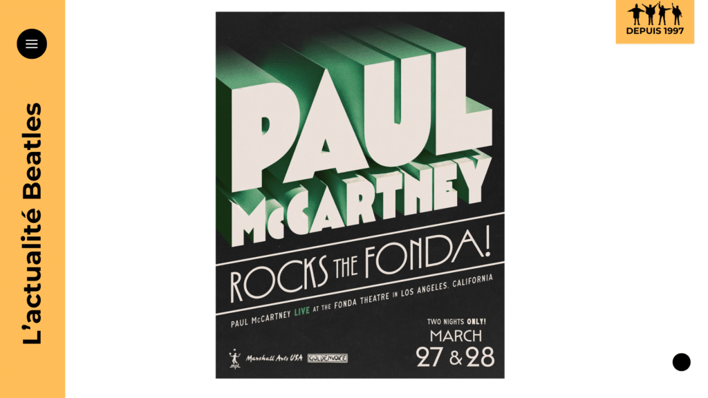 Le retour sur scène de Paul McCartney en 2026