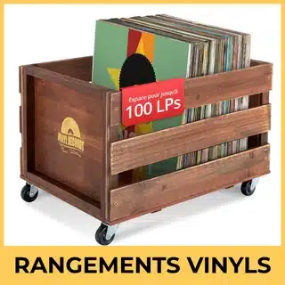 Rangement vinyle : meuble, pochette, produits de nettoyage