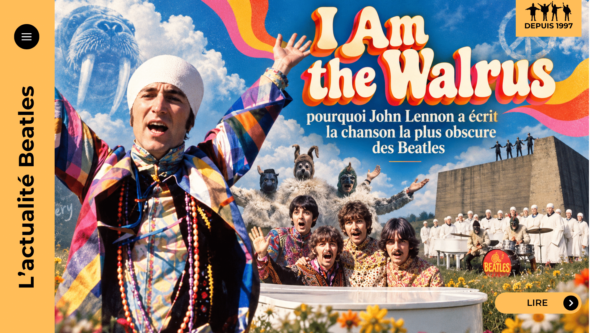 I Am the Walrus : pourquoi John Lennon a écrit la chanson la plus obscure des Beatles, et ce qu’il devait vraiment à Bob Dylan
