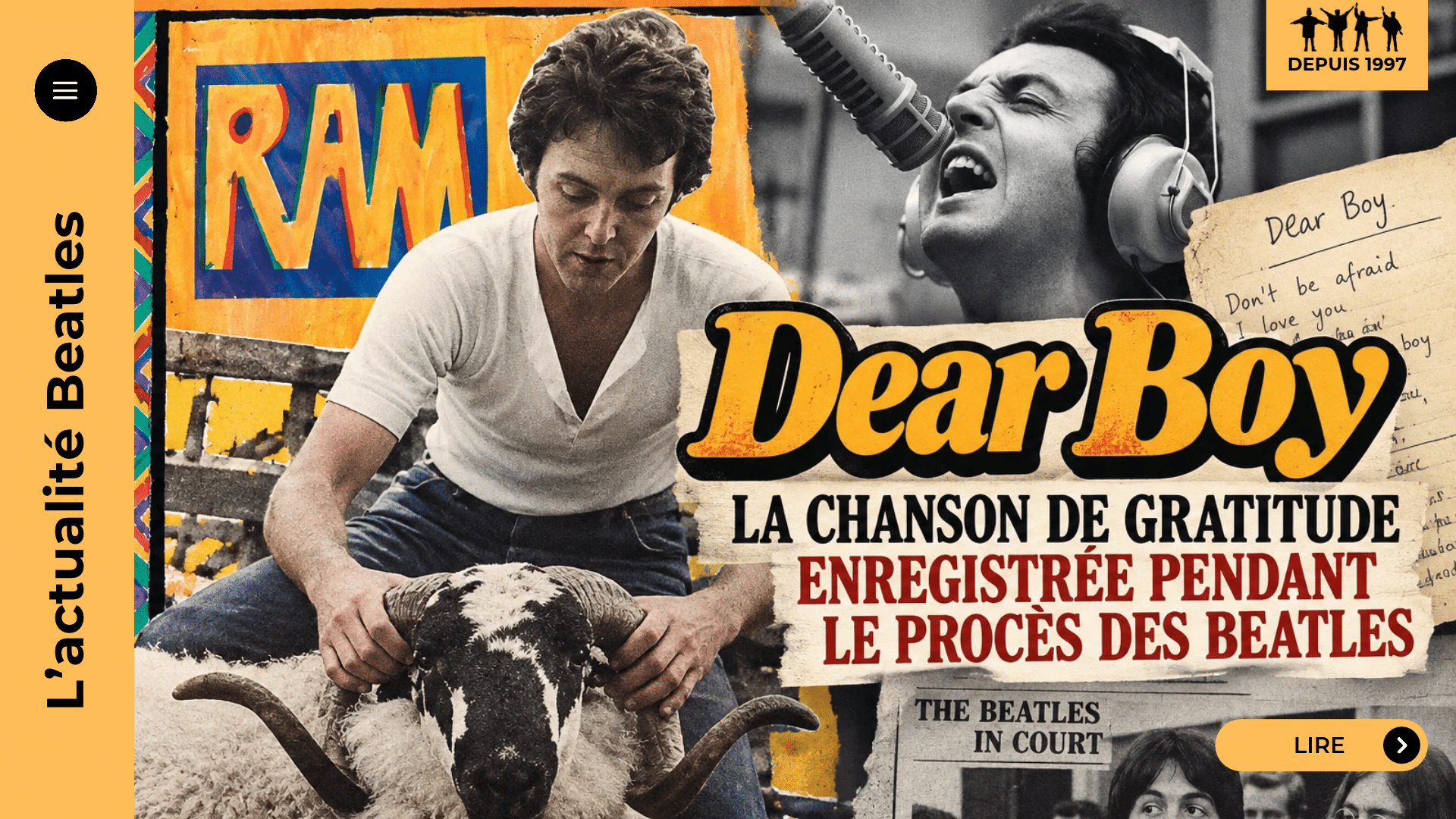 Dear Boy : la chanson de gratitude que Paul McCartney a enregistrée pendant le procès des Beatles, et que Lennon a prise pour une attaque