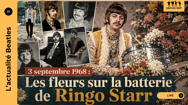 3 septembre 1968 : les fleurs sur la batterie de Ringo Starr