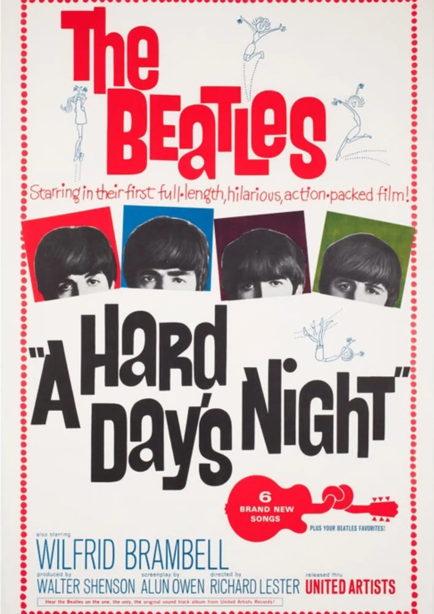 Affiche du film A Hard Day’s Night (1964) avec Ringo Starr