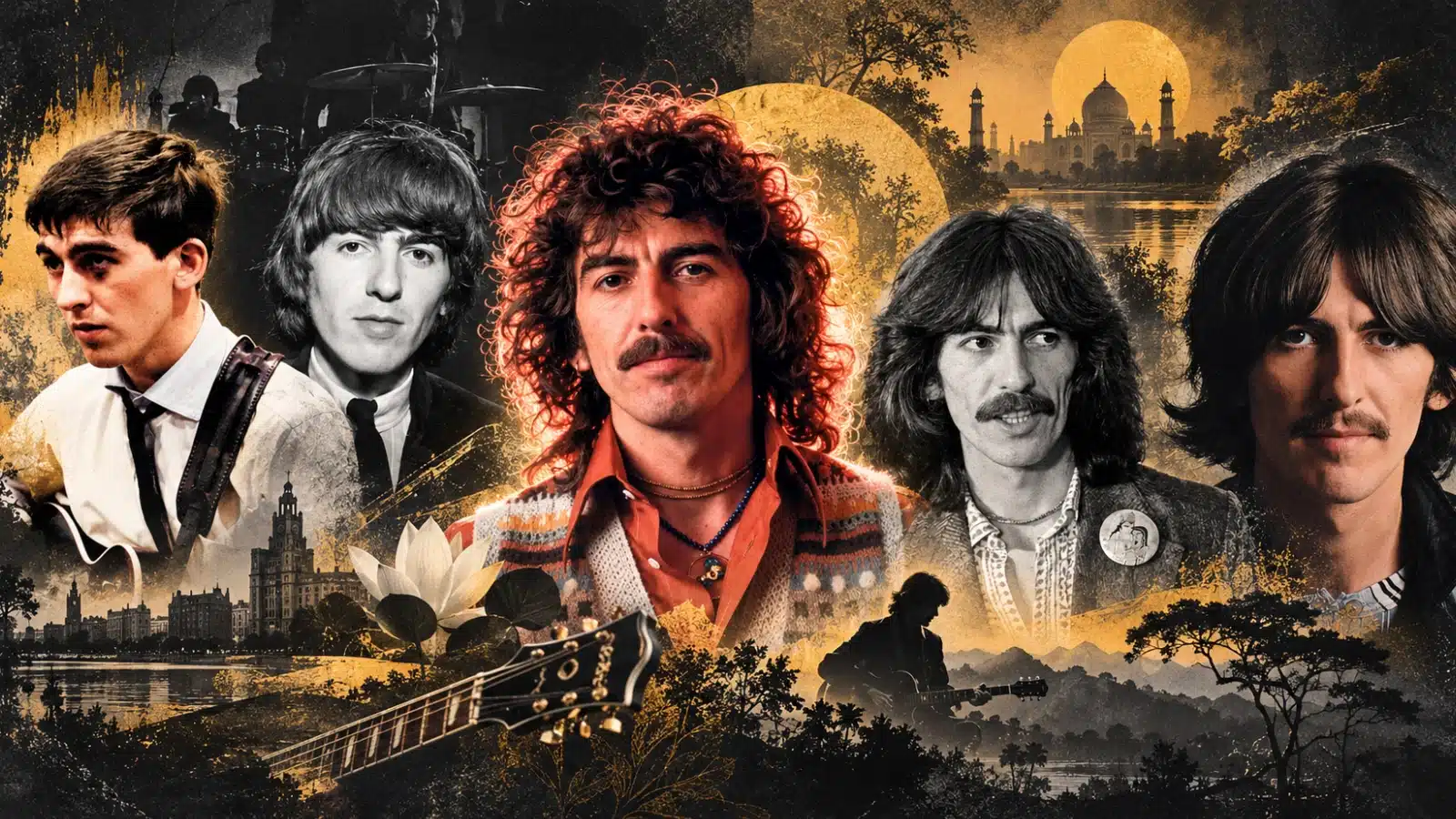 Disques, livres et objets de la boutique George Harrison
