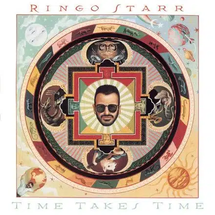 Pochette de Time Takes Time (1992) : illustration circulaire de Mark Ryden autour du portrait de Ringo Starr